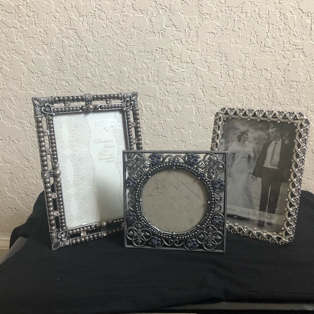 Rhinestone and crystal picture frames